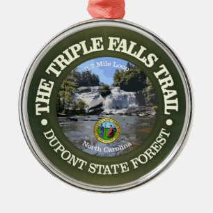 Triple Falls Trail (rd) Metal Tree Decoration