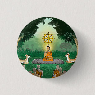 Triple Gems: Buddha, Dharma, Sangha Button