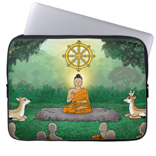 Triple Gems: Buddha, Dharma, Sangha Laptop Sleeve