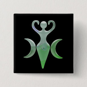 Triple Goddess 15 Cm Square Badge