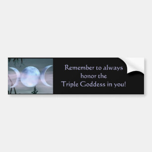 Triple Goddess Bumper Sticker