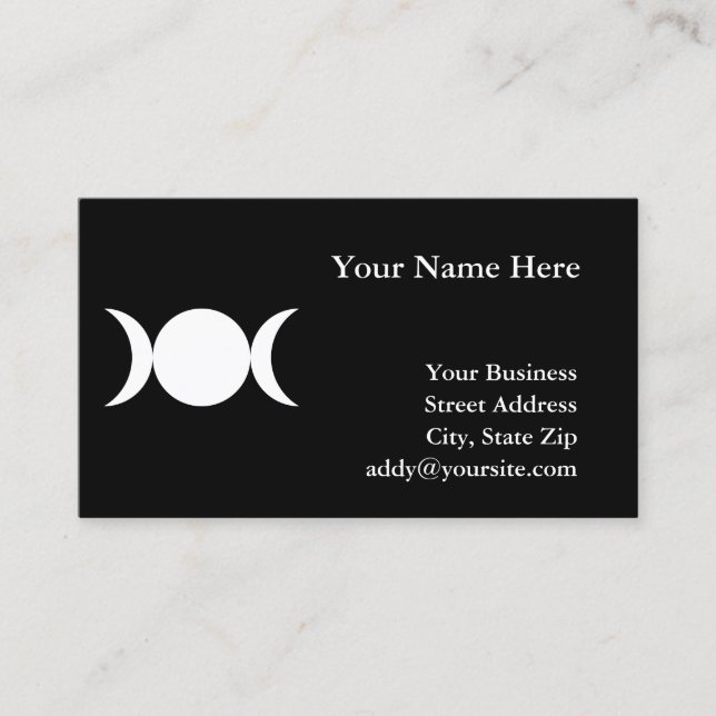 Triple Goddess Business Card (Front)