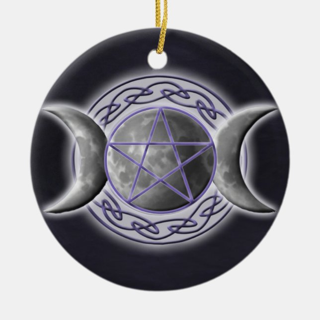 Triple Goddess Ceramic Tree Decoration (Front)
