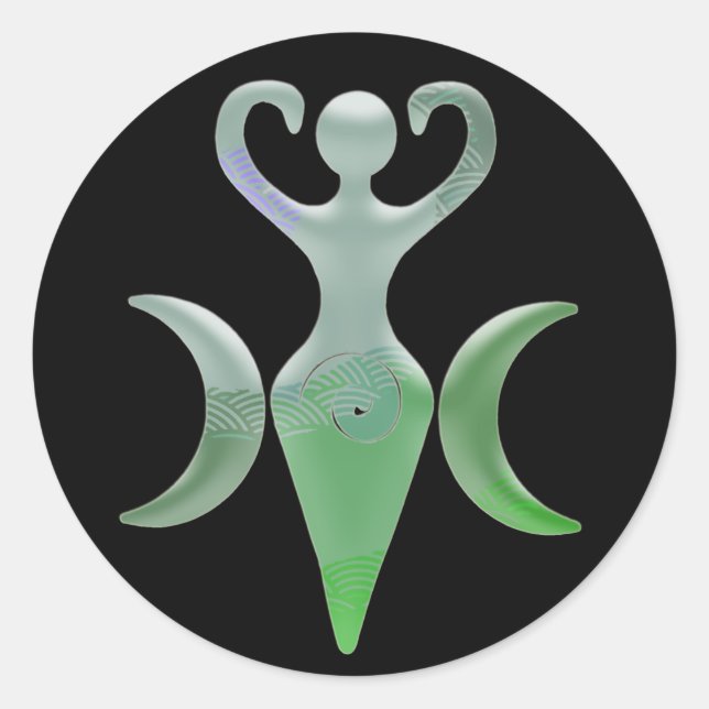 Triple Goddess Classic Round Sticker (Front)
