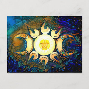 Triple Goddess Crowned - Divine Union Postcard