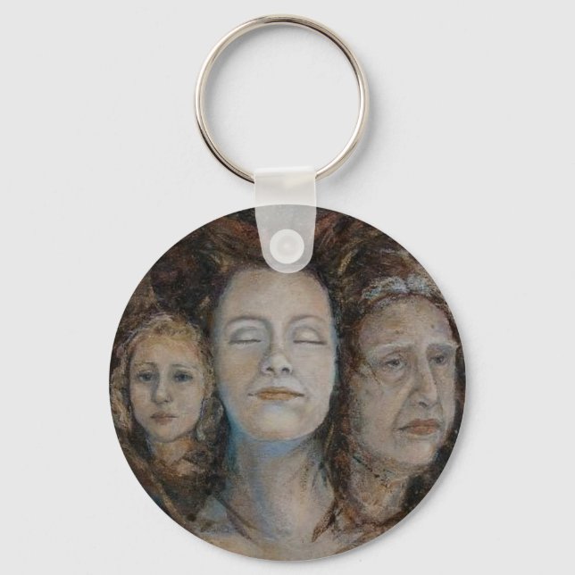 Triple Goddess Keychain (Front)