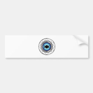 Triple goddess moon symbol bumper sticker