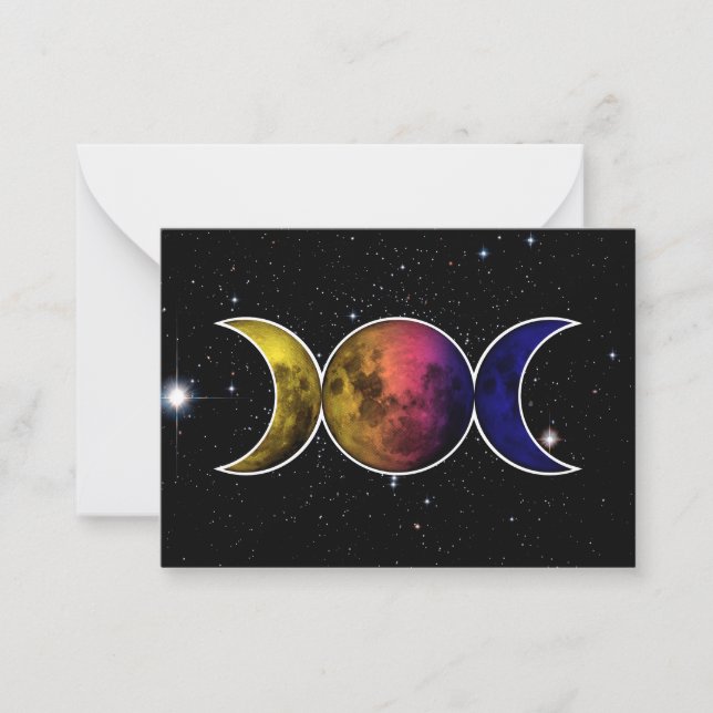 Triple Goddess Moon symbol Card (Front)