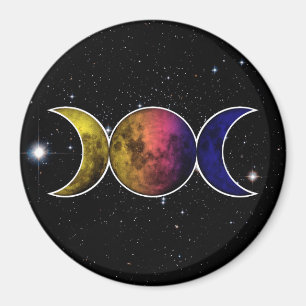 Triple Goddess Moon symbol Magnet