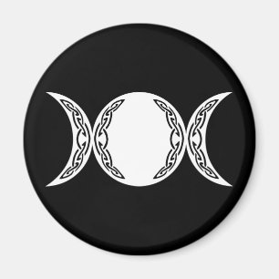 Triple Goddess Moon Symbol Magnet