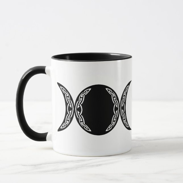 Triple Goddess Moon Symbol Mug (Left)