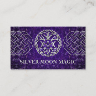Triple Goddess with pentagram and tree of life Business Card