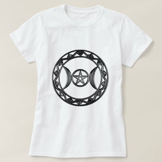 Triple Goddess with Pentagram Maiden Mother Crone T-Shirt