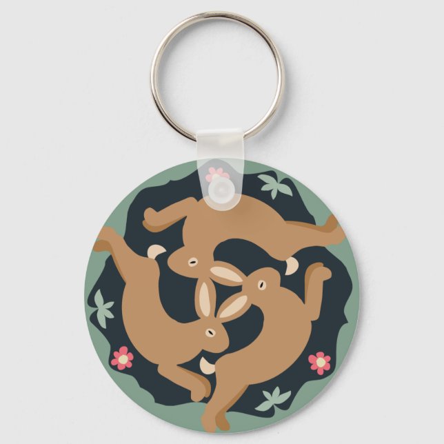 Triple Hare Key Ring (Front)