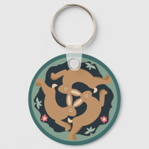 Triple Hare Key Ring