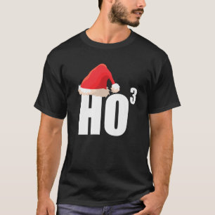 Triple Ho Ho Third Power Math Nerd Funny Christmas T-Shirt