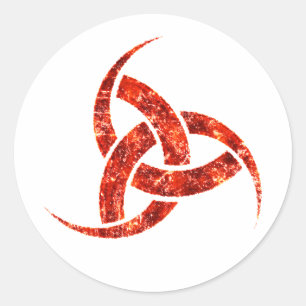 Triple Horn of Odin Classic Round Sticker