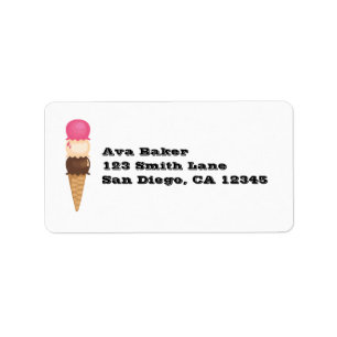 Triple Ice Cream Cone Label