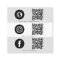 Triple Icon & QR Code Business Social Media Logo