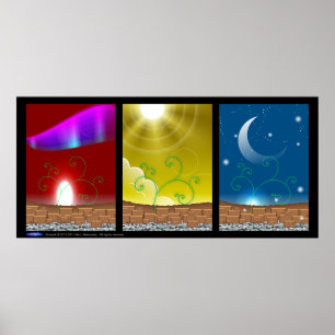 Triple landscape poster