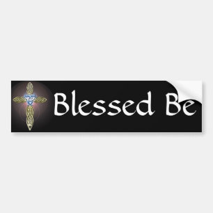 Triple Lunar Celtic Cross Bumper Sticker