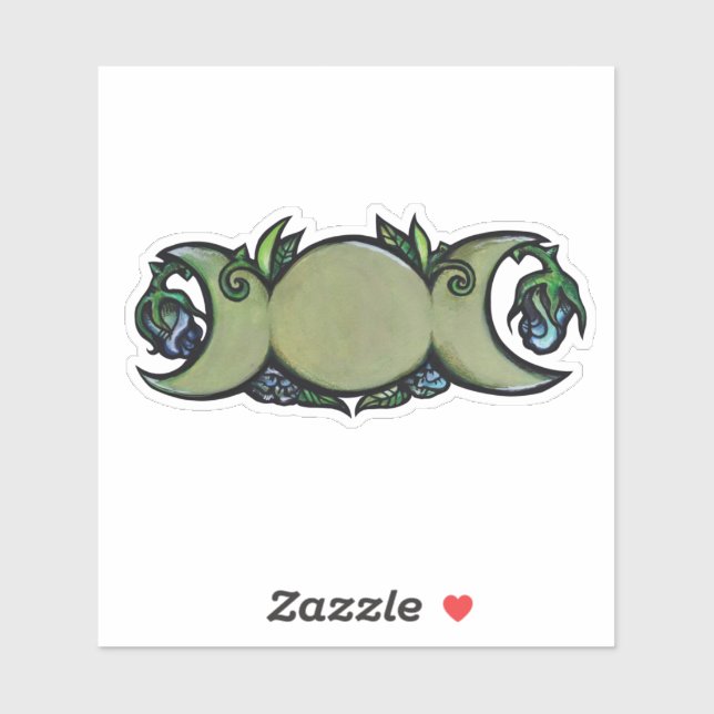 Triple Moon Bloom – Botanical Wiccan Symbol   (Sheet)