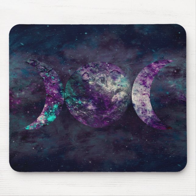 Triple Moon Goddess Luna Universe Mouse Mat (Front)