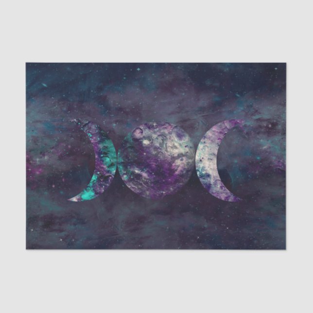Triple Moon Goddess Luna Universe Party Packaging Tissue Paper (Front)