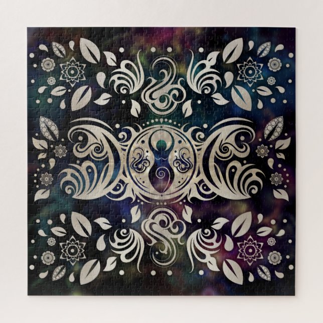 Triple Moon Goddess Moonlight purple #1 Jigsaw Puzzle (Vertical)