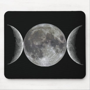 Triple Moon Goddess Mouse Mat