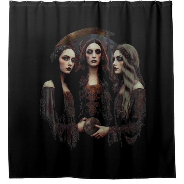 Triple Moon Goddess Shower Curtain (Front)