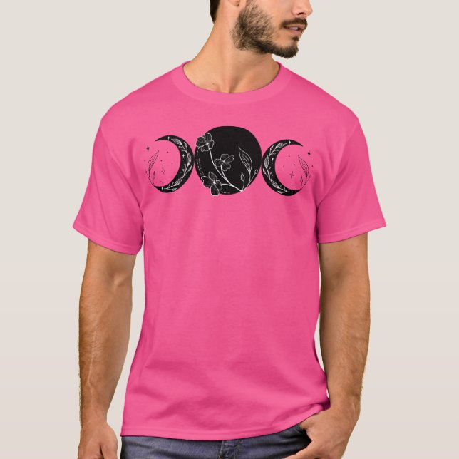 Triple Moon Goddess Witch Wicca T-Shirt (Front)