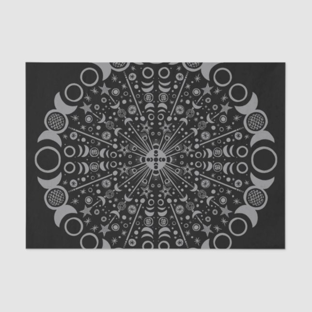 Triple Moon Mandala Tissue Paper (Front)