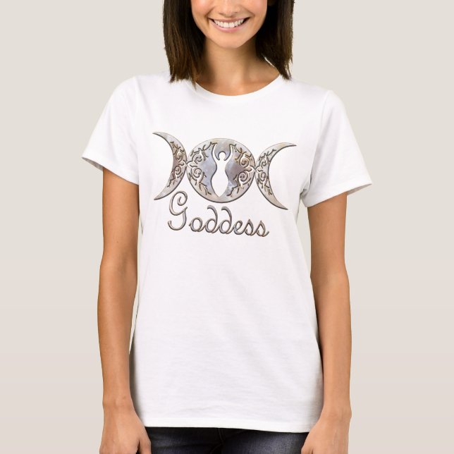 Triple Moon Moonstone Goddess T-Shirt (Front)