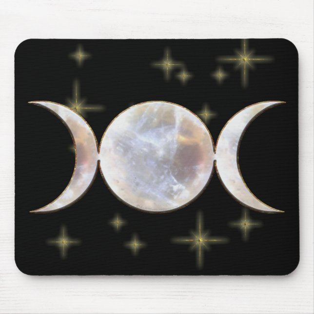 Triple Moon Moonstone Mouse Mat (Front)