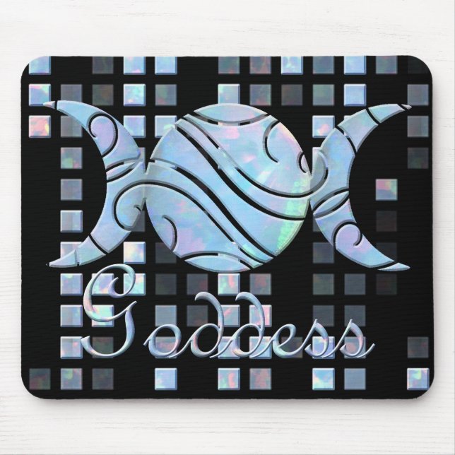 Triple Moon Opal Goddess Mouse Mat (Front)