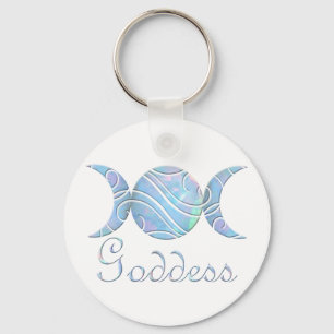 Triple Moon Opal Key Ring