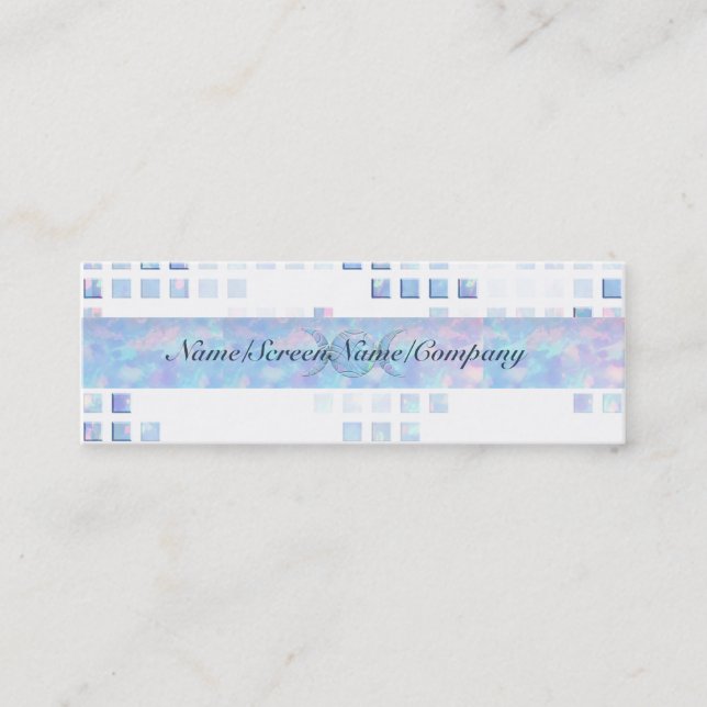 Triple Moon Opal Mini Business Card (Front)
