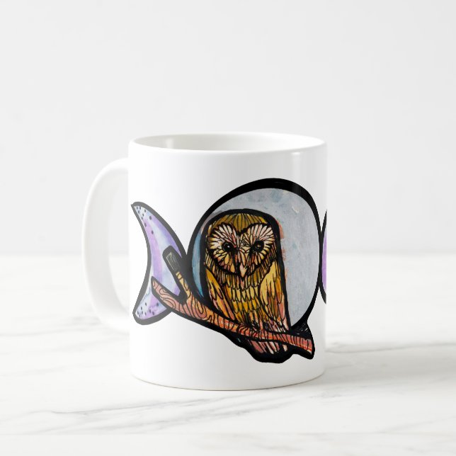 Triple Moon Owl                                    Coffee Mug (Front Left)