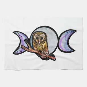 Triple Moon Owl                                    Tea Towel