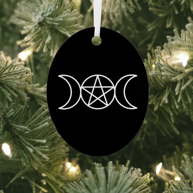 Triple Moon Pentacle  Metal Tree Decoration (Insitu)