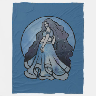 Triple Moon Symbol Wicca Goddess Fleece Blanket