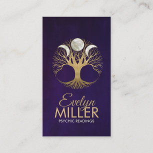 Triple Moon - Tree of life Ornament Business Card