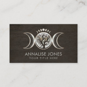 Triple Moon - Tree of life Ornament Business Card
