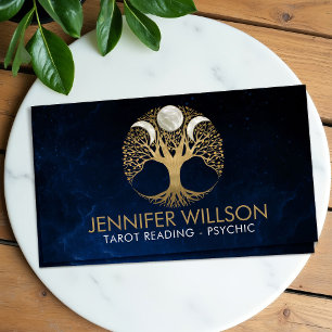 Triple Moon - Tree of life Ornament Business Card