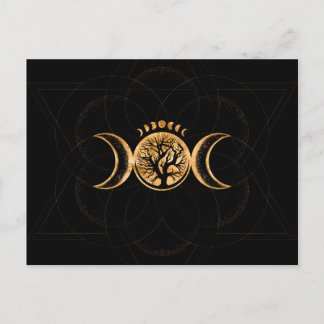 Triple Moon - Tree of life Ornament Postcard