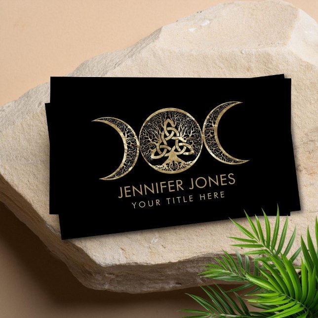 Triple Moon Tree of Life Triquetra  Business Card (Creator Uploaded)