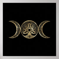Triple Moon Tree of Life Triquetra
