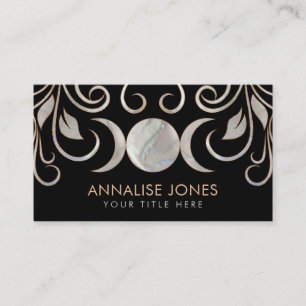 Triple Moon - Triple Goddess Mother of Pearl Business Card