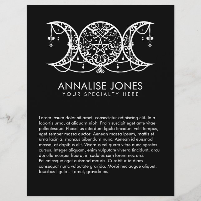 Triple Moon - Triple Goddess Ornament  Flyer (Front)